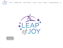 Tablet Screenshot of leapofjoy.org